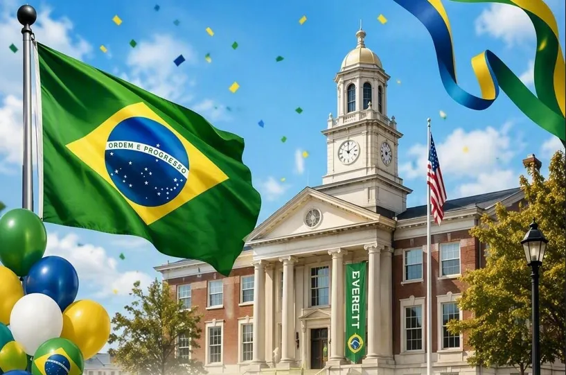 Everett celebra a Independência do Brasil com hasteamento da bandeira e evento especial na Prefeitura